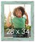 28x34 Shabby Chic Picture Frame with UV-Resistant Acrylic & Acid Free Backing, Available in 9 Finishes - Black, Blue, Brown, Green, Orange, Pink, Red, and White